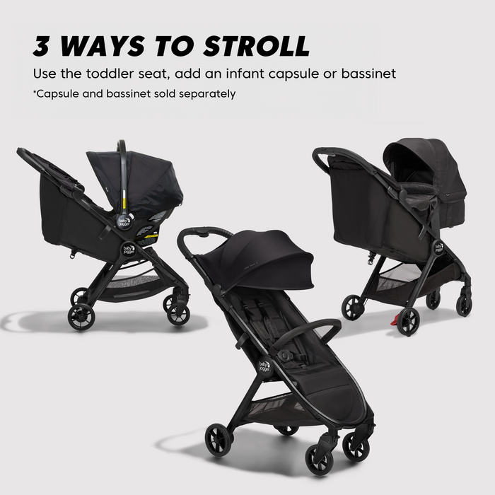 Baby jogger Stroller | city tour 2™ Premium Eco Black 3 ways to stroll